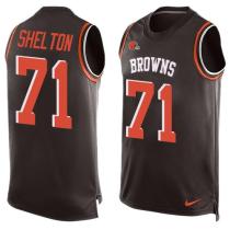 Nike Browns -71 Danny Shelton Brown Team Color Stitched NFL Limited Tank Top Jersey Nike Browns -71 Danny Shelton Brown Team Color Stitched NFL Limited Tank Top Jersey