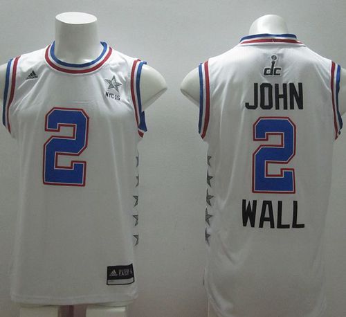 Washington Wizards -2 John Wall White 2015 All Star Stitched NBA Jersey