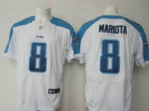 Nike Tennessee Titans -8 Marcus Mariota White Stitched NFL Elite Jersey Nike Tennessee Titans -8 Marcus Mariota White Stitched NFL Elite Jersey