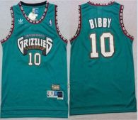 Memphis Grizzlies -10 Mike Bibby Green TThrowback Stitched NBA Jersey