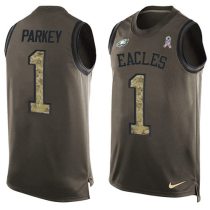 Nike Eagles -1 Cody Parkey Green Stitched NFL Limited Salute To Service Tank Top Jersey Nike Eagles -1 Cody Parkey Green Stitched NFL Limited Salute To Service Tank Top Jersey