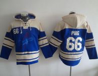 Dodgers -66 Yasiel Puig Blue Sawyer Hooded Sweatshirt MLB Hoodie