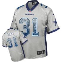 Nike Dallas Cowboys #31 Byron Jones Grey Men's Stitched NFL Elite Drift Fashion Jersey