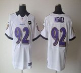 Nike Ravens -92 Haloti Ngata White With Art Patch Men Stitched NFL Elite Jersey