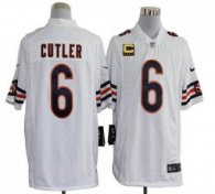 Nike Bears -6 Jay Cutler White With C Patch Stitched NFL Game Jersey