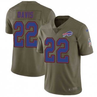Nike Bills -22 Vontae Davis Olive Stitched NFL Limited 2017 Salute To Service Jersey