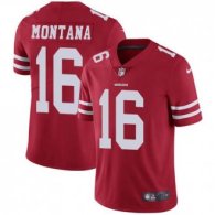 Nike 49ers -16 Joe Montana Red Team Color Stitched NFL Vapor Untouchable Limited Jersey