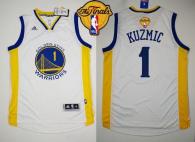 Revolution 30 Golden State Warriors -1 Ognjen Kuzmic White The Finals Patch Stitched NBA Jersey