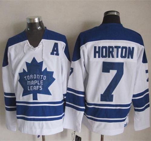 Toronto Maple Leafs -7 Tim Horton White CCM Throwback Third Stitched NHL Jersey