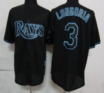 Tampa Bay Rays #3 Evan Longoria Black Fashion Stitched MLB Jersey Tampa Bay Rays #3 Evan Longoria Black Fashion Stitched MLB Jersey