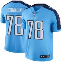 Nike Titans -78 Jack Conklin Light Blue Stitched NFL Color Rush Limited Jersey Nike Titans -78 Jack Conklin Light Blue Stitched NFL Color Rush Limited Jersey