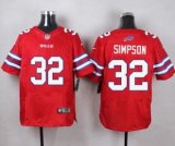 Nike Buffalo Bills -32 O J Simpson Red Stitched NFL Elite Rush Jersey