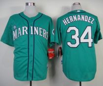 Seattle Mariners #34 Felix Hernandez Green Alternate Cool Base Stitched MLB Jersey Seattle Mariners #34 Felix Hernandez Green Alternate Cool Base Stitched MLB Jersey