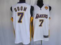 Los Angeles Lakers -7 Lamar Odom Stitched White Final Patch NBA Jersey