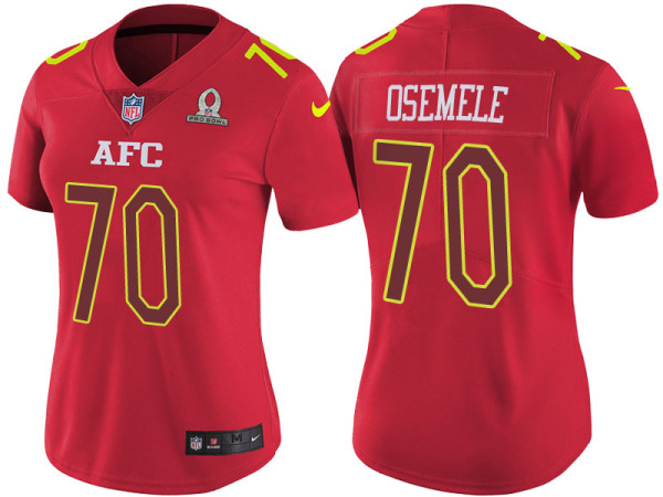 WOMEN'S AFC 2017 PRO BOWL OAKLAND RAIDERS #70 KELECHI OSEMELE RED GAME JERSEY