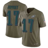 Nike Eagles -17 Alshon Jeffery Olive Stitched NFL Limited 2017 Salute To Service Jersey