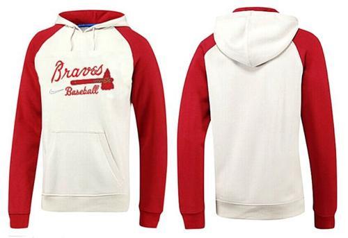 Atlanta Braves Pullover Hoodie White Red