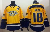 Nashville Predators -18 James Neal Yellow Home Stitched NHL Jersey Nashville Predators -18 James Neal Yellow Home Stitched NHL Jersey