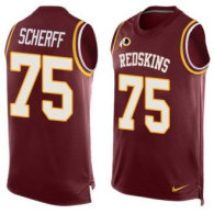 Nike Redskins -75 Brandon Scherff Burgundy Red Team Color Stitched NFL Limited Tank Top Jersey