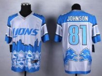 Nike Detroit Lions -81 Calvin Johnson Blue NFL Elite Noble Fashion Jersey Nike Detroit Lions -81 Calvin Johnson Blue NFL Elite Noble Fashion Jersey