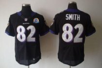 Nike Ravens -82 Torrey Smith Black Alternate With Hall of Fame 50th Patch Men Stitched NFL Elite Jer Nike Ravens -82 Torrey Smith Black Alternate With Hall of Fame 50th Patch Men Stitched NFL Elite Jer
