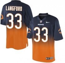 Nike Bears -33 Jeremy Langford Navy Blue Orange Stitched NFL Elite Fadeaway Fashion Jersey Nike Bears -33 Jeremy Langford Navy Blue Orange Stitched NFL Elite Fadeaway Fashion Jersey