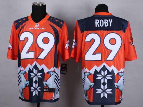 Nike Denver Broncos #29 Bradley Roby Orange Men's Stitched NFL Elite Noble Fashion Jersey