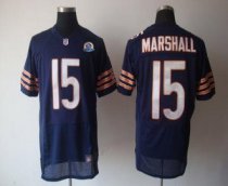 Nike Bears -15 Brandon Marshall Navy Blue Team Color With Hall of Fame 50th Patch Stitched NFL Elite Nike Bears -15 Brandon Marshall Navy Blue Team Color With Hall of Fame 50th Patch Stitched NFL Elite