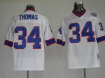 Mitchell and Ness Bills -34 Thurman Thomas White Stitched Throwback NFL Jersey Mitchell and Ness Bills -34 Thurman Thomas White Stitched Throwback NFL Jersey