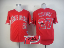 Autographed MLB Los Angeles Angels of Anaheim -27 Mike Trout Red Cool Base Stitched Jersey Autographed MLB Los Angeles Angels of Anaheim -27 Mike Trout Red Cool Base Stitched Jersey