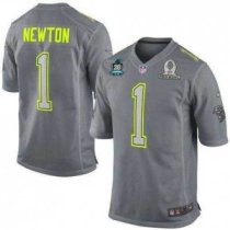 Nike Panthers -1 Cam Newton Grey Pro Bowl With 20TH Season Patch Stitched Team Sanders Jersey Nike Panthers -1 Cam Newton Grey Pro Bowl With 20TH Season Patch Stitched Team Sanders Jersey