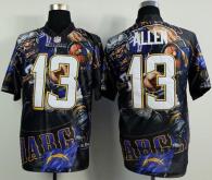 Nike San Diego Chargers #13 Keenan Allen Team Color Men‘s Stitched NFL Elite Fanatical Version Jerse