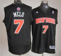New York Knicks -7 Carmelo Anthony Black Melo Fashion Stitched NBA Jersey