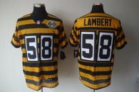 Nike Pittsburgh Steelers #58 Jack Lambert Yellow Black Alternate 80TH Throwback Men's Stitched NFL E