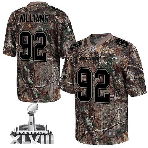 Nike Denver Broncos #92 Sylvester Williams Camo Super Bowl XLVIII Men's Stitched NFL Realtree Elite