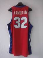 Detroit Pistons -32 Richard Hamilton Stitched Red NBA Jersey