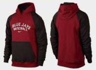 Toronto Blue Jays Pullover Hoodie Burgundy Red Black