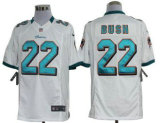 Nike Dolphins -22 Reggie Bush White Stitched NFL Limited Jersey