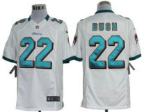 Nike Dolphins -22 Reggie Bush White Stitched NFL Limited Jersey Nike Dolphins -22 Reggie Bush White Stitched NFL Limited Jersey