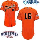 San Francisco Giants #16 Angel Pagan Orange Cool Base W 2014 World Series Patch Stitched MLB Jersey