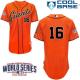 San Francisco Giants #16 Angel Pagan Orange Cool Base W 2014 World Series Patch Stitched MLB Jersey