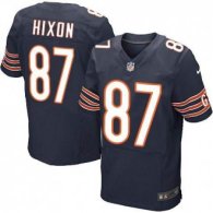 NEW Chicago Bears -87 Domenik Hixon Navy Blue Team Color NFL Elite Jersey