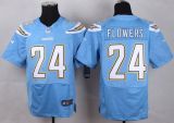 Nike San Diego Chargers #24 Brandon Flowers Electric Blue Alternate Men‘s Stitched NFL New Elite Jer
