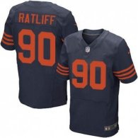 Nike Chicago Bears -90 Jeremiah Ratliff Navy Blue 1940s Throwback NFL Elite Jersey