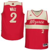 Washington Wizards -2 John Wall Red 2015-2016 Christmas Day Stitched NBA Jersey