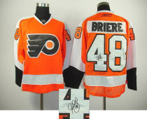 Autographed Philadelphia Flyers -48 Danny Briere Stitched Orange NHL Jersey Autographed Philadelphia Flyers -48 Danny Briere Stitched Orange NHL Jersey