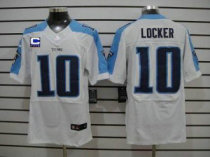 Nike Titans -10 Jake Locker White With C Patch Stitched NFL Elite Jersey Nike Titans -10 Jake Locker White With C Patch Stitched NFL Elite Jersey