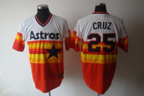Mitchell and Ness Houston Astros #25 Jose Cruz White Orange Stitched Throwback MLB Jersey Mitchell and Ness Houston Astros #25 Jose Cruz White Orange Stitched Throwback MLB Jersey