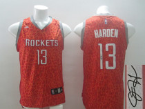 Autographed NBA Houston Rockets -13 James Harden Red Crazy Light Stitched Jersey Autographed NBA Houston Rockets -13 James Harden Red Crazy Light Stitched Jersey