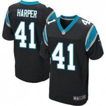 Nike Carolina Panthers -41 Roman Harper Black Team Color Stitched NFL Elite Jersey Nike Carolina Panthers -41 Roman Harper Black Team Color Stitched NFL Elite Jersey